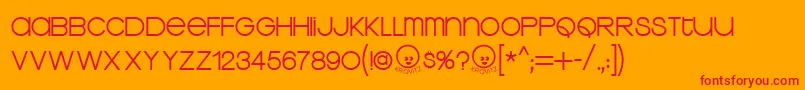 KRAVT    Font – Red Fonts on Orange Background