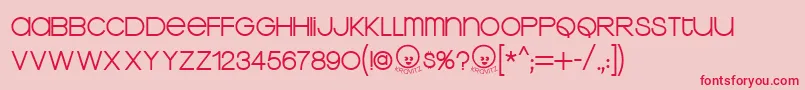 KRAVT    Font – Red Fonts on Pink Background