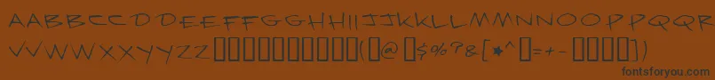 Krazy Font – Black Fonts on Brown Background