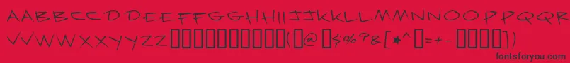 Krazy Font – Black Fonts on Red Background