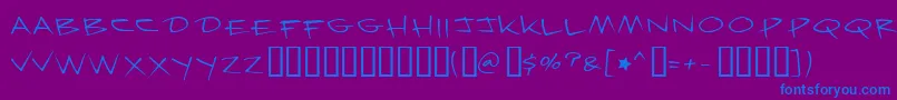 Krazy Font – Blue Fonts on Purple Background
