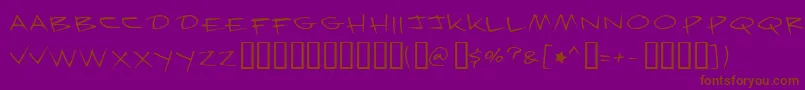 Krazy Font – Brown Fonts on Purple Background