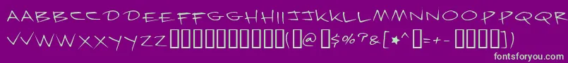 Krazy Font – Green Fonts on Purple Background