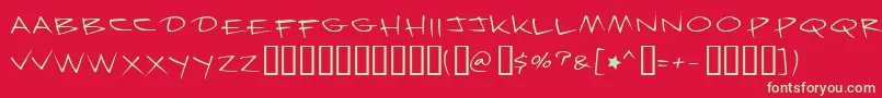 Krazy Font – Green Fonts on Red Background