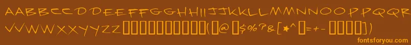 Krazy Font – Orange Fonts on Brown Background