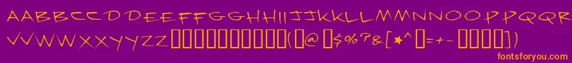Krazy Font – Orange Fonts on Purple Background