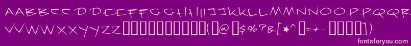 Krazy Font – Pink Fonts on Purple Background
