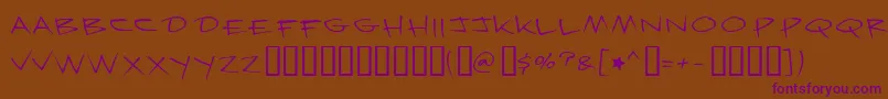 Krazy Font – Purple Fonts on Brown Background