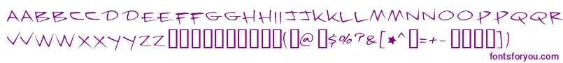 Krazy Font – Purple Fonts on White Background