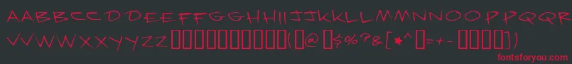 Krazy Font – Red Fonts on Black Background
