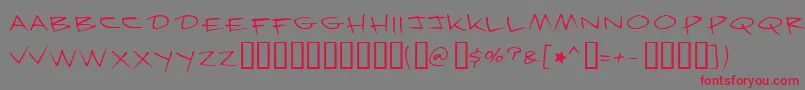 Krazy Font – Red Fonts on Gray Background