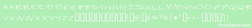 Krazy Font – White Fonts on Green Background