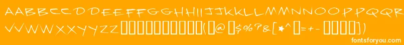 Krazy Font – White Fonts on Orange Background