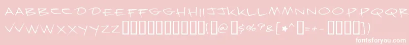 Krazy Font – White Fonts on Pink Background