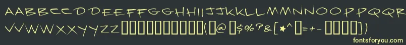Krazy Font – Yellow Fonts on Black Background