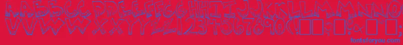 KRAZYK~1 Font – Blue Fonts on Red Background