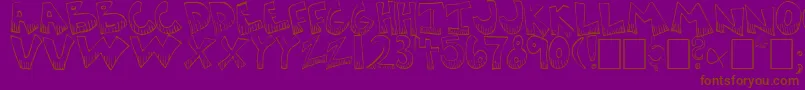 KRAZYK~1 Font – Brown Fonts on Purple Background