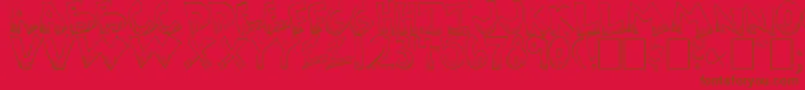 KRAZYK~1 Font – Brown Fonts on Red Background