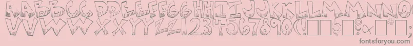 KRAZYK~1-Schriftart – Graue Schriften auf rosa Hintergrund