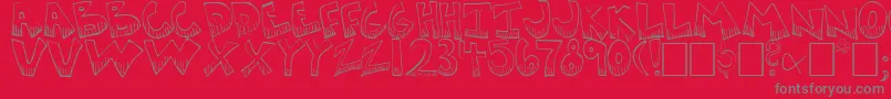 Шрифт KRAZYK~1 – серые шрифты на красном фоне