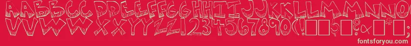 KRAZYK~1 Font – Green Fonts on Red Background
