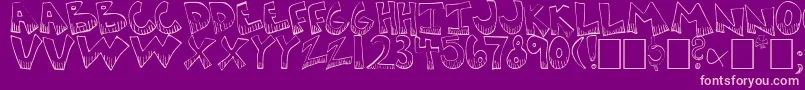 KRAZYK~1 Font – Pink Fonts on Purple Background