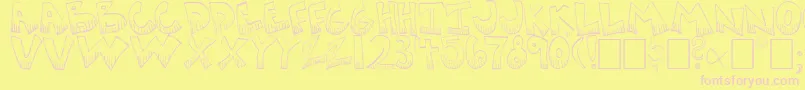 KRAZYK~1 Font – Pink Fonts on Yellow Background