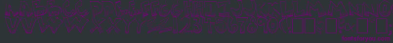 Шрифт KRAZYK~1 – фиолетовые шрифты на чёрном фоне