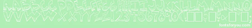 KRAZYK~1 Font – White Fonts on Green Background