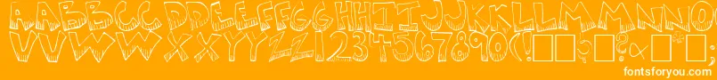 KRAZYK~1 Font – White Fonts on Orange Background