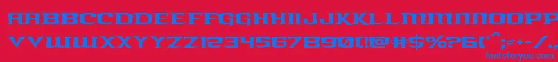 フォントkreaturekombat – 赤い背景に青い文字