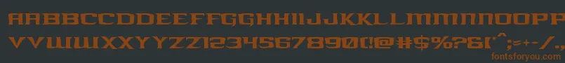 kreaturekombat-Schriftart – Braune Schriften auf schwarzem Hintergrund