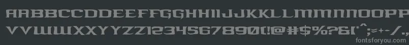 kreaturekombat Font – Gray Fonts on Black Background