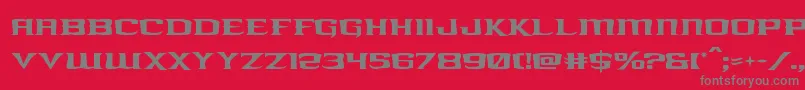 kreaturekombat Font – Gray Fonts on Red Background