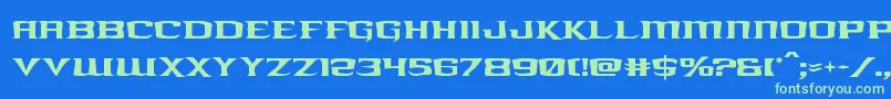 kreaturekombat Font – Green Fonts on Blue Background