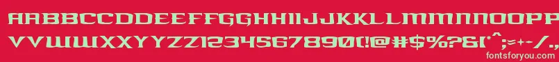 kreaturekombat Font – Green Fonts on Red Background