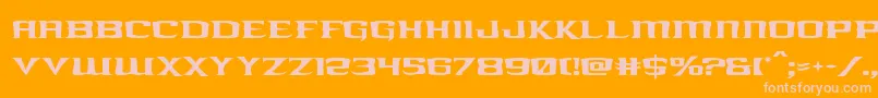 kreaturekombat Font – Pink Fonts on Orange Background