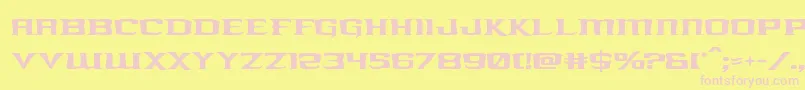 Czcionka kreaturekombat – różowe czcionki na żółtym tle