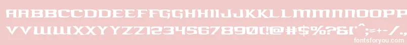 kreaturekombat-fontti – valkoiset fontit vaaleanpunaisella taustalla