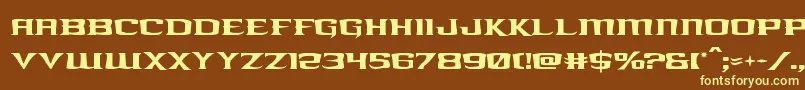 kreaturekombat-fontti – keltaiset fontit ruskealla taustalla