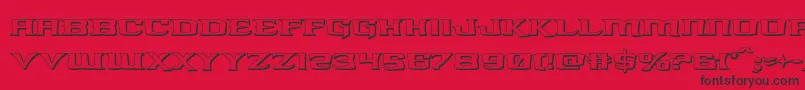 kreaturekombat3d Font – Black Fonts on Red Background