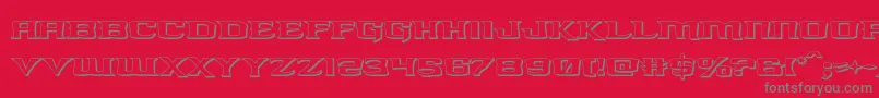 kreaturekombat3d Font – Gray Fonts on Red Background