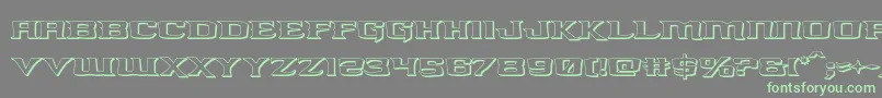 kreaturekombat3d Font – Green Fonts on Gray Background