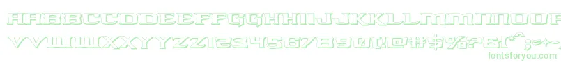 kreaturekombat3d-Schriftart – Grüne Schriften auf weißem Hintergrund