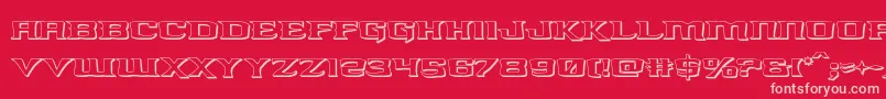 kreaturekombat3d Font – Pink Fonts on Red Background