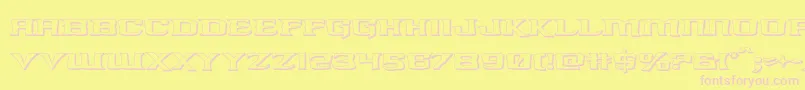 kreaturekombat3d Font – Pink Fonts on Yellow Background