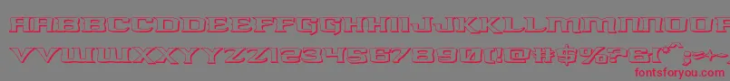 kreaturekombat3d-Schriftart – Rote Schriften auf grauem Hintergrund