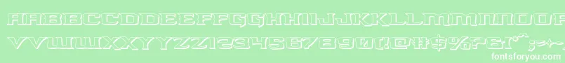 kreaturekombat3d Font – White Fonts on Green Background