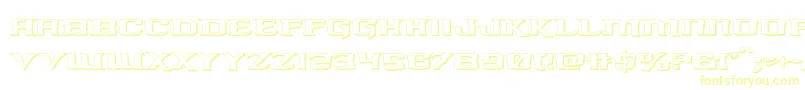 kreaturekombat3d-Schriftart – Gelbe Schriften auf weißem Hintergrund