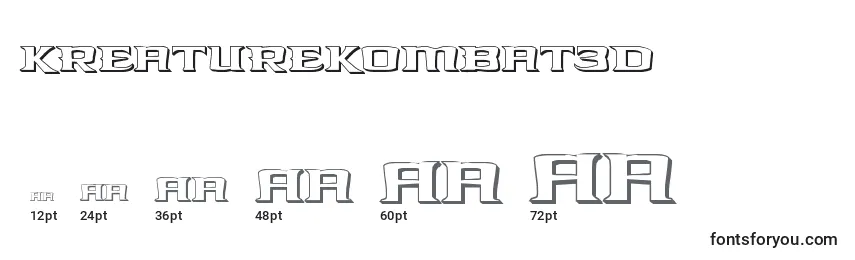 Размеры шрифта Kreaturekombat3d